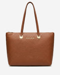 Simona (cognac) - Italian calf leather women's shoulder bag