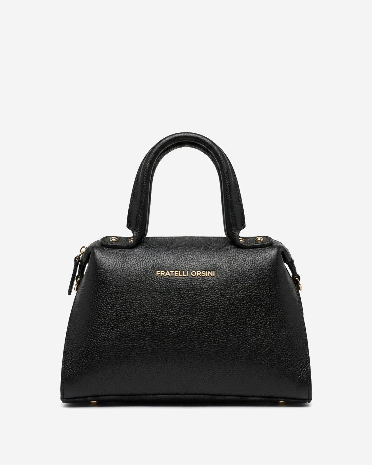 Zita (black) - Italian calf leather women's handbag (with shoulder strap)