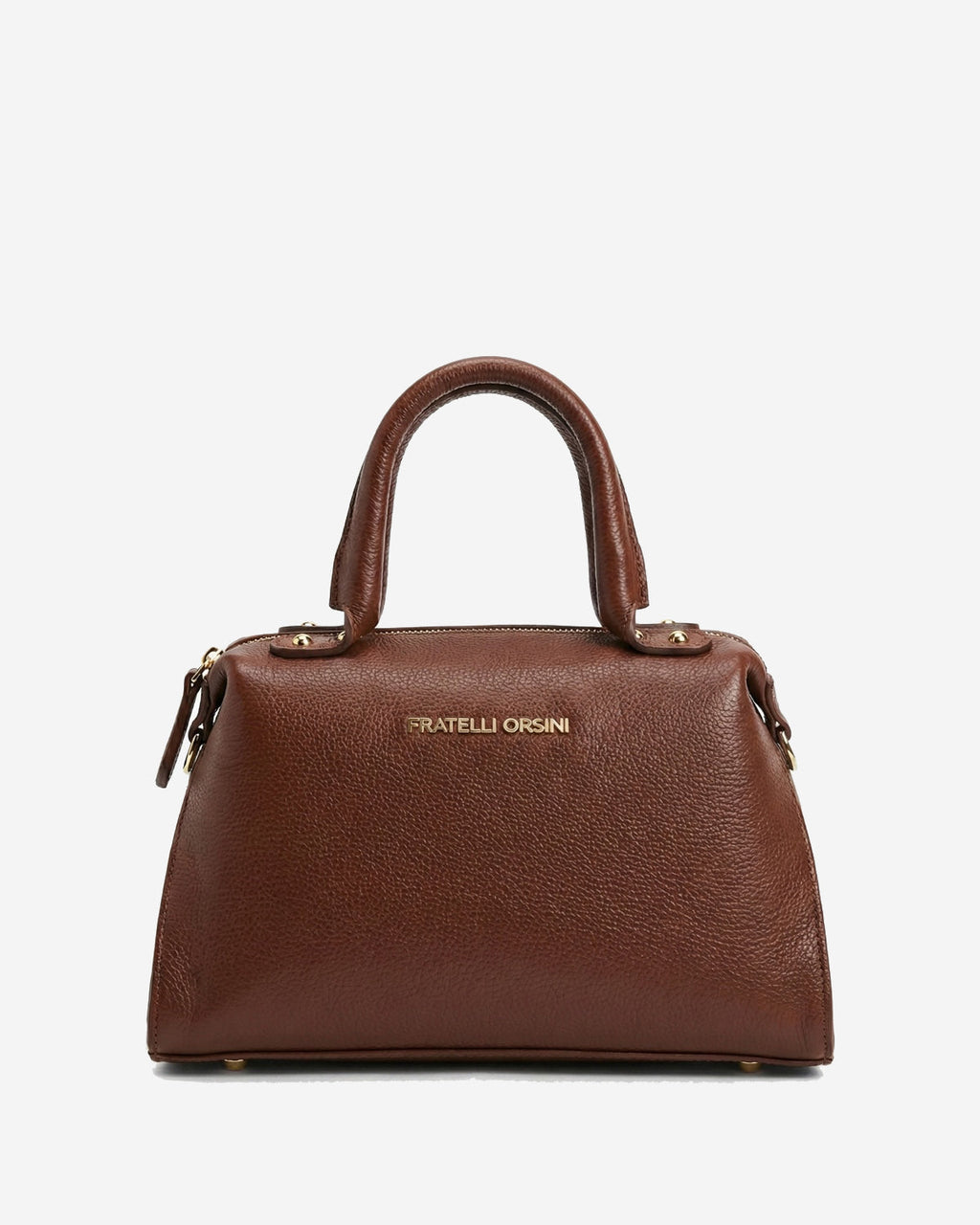 Zita (brown) - Italian calf leather women's handbag (with shoulder strap)