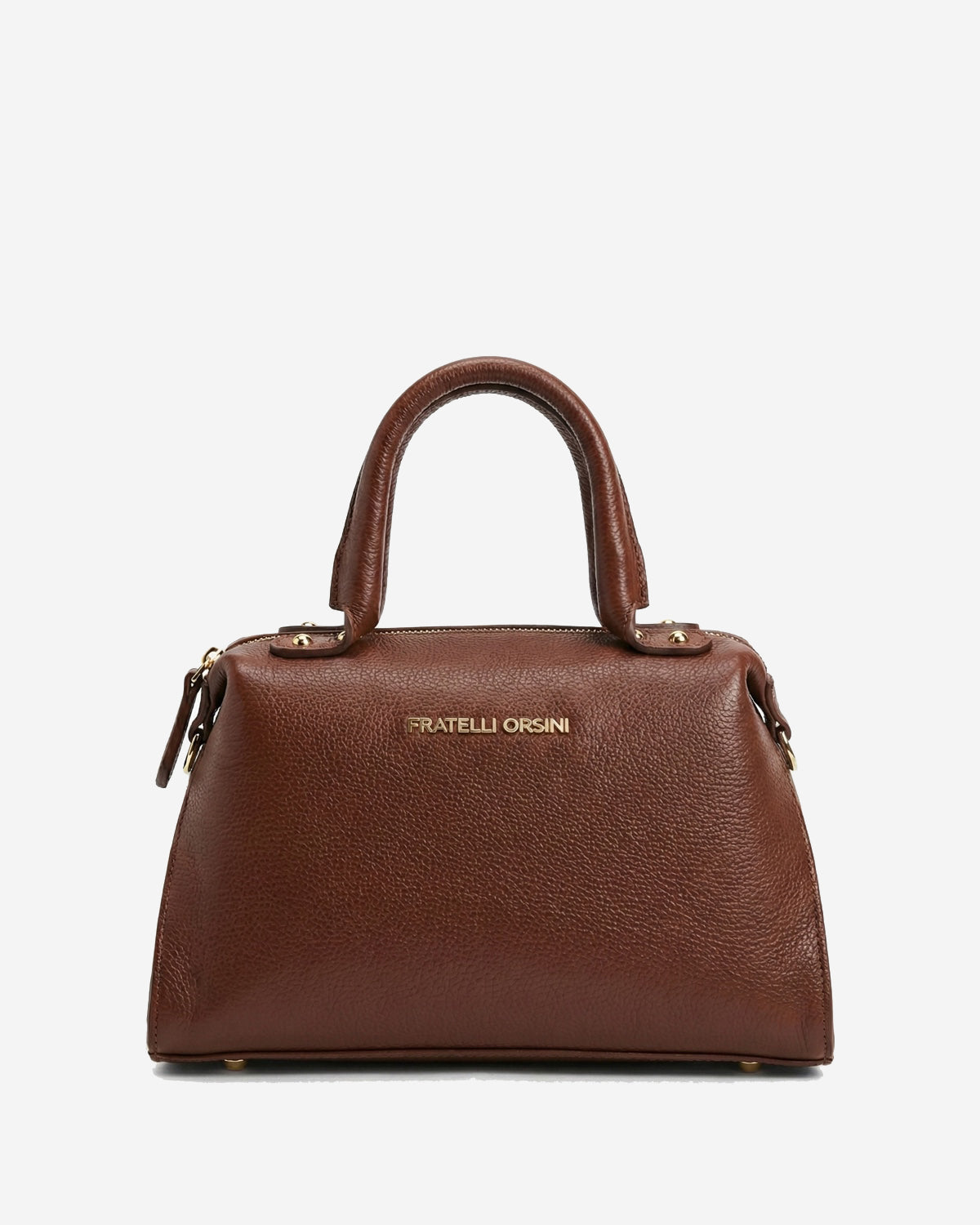 Zita (brown) - Italian calf leather women's handbag (with shoulder strap)