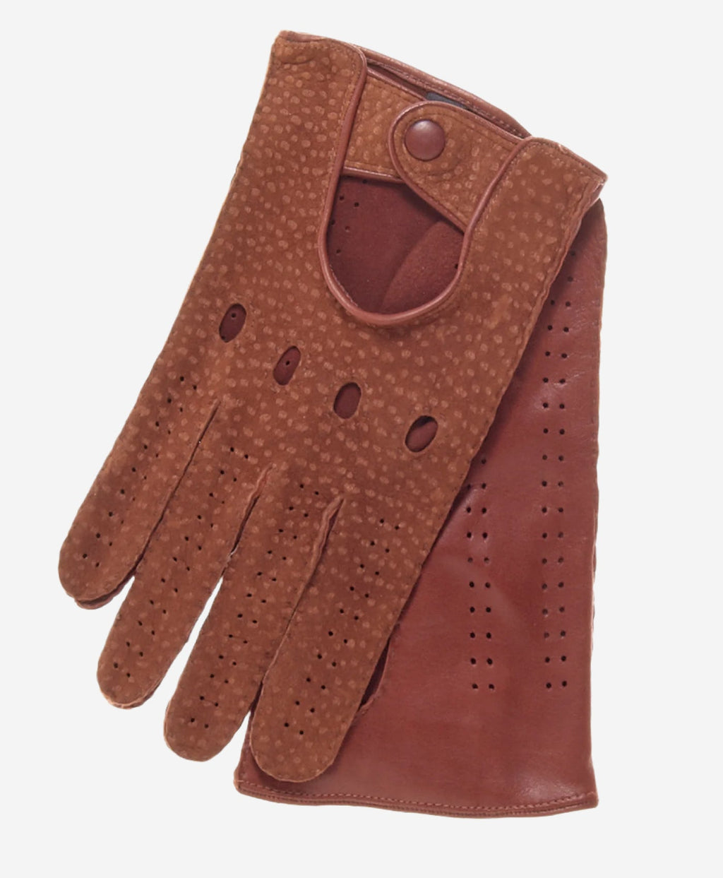 CA3198 (cork) - Handsewn Italian carpincho men's driving gloves
