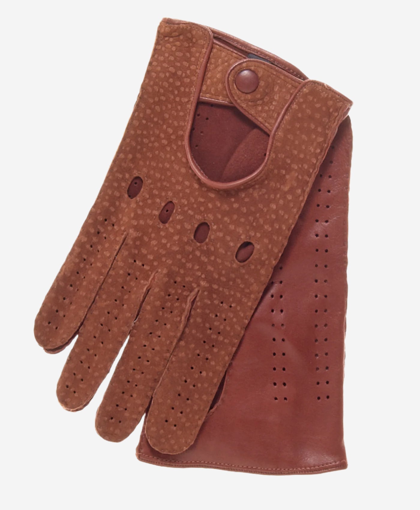 CA3198 (cork) - Handsewn Italian carpincho men's driving gloves