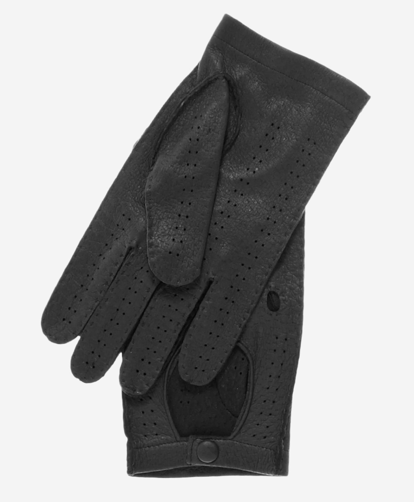 CA3335 (black) - Handsewn Italian peccary men's driving gloves