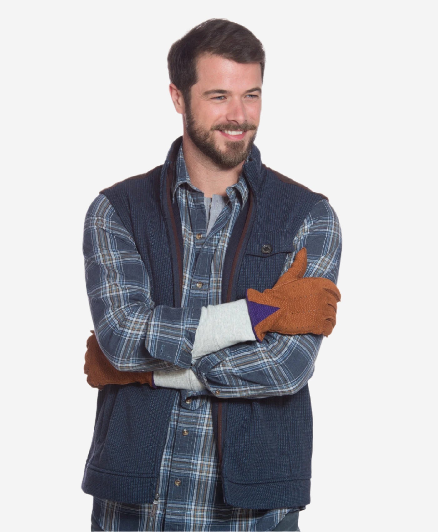 CA3646 (cork) - Men’s Italian carpincho cashmere-lined dress gloves