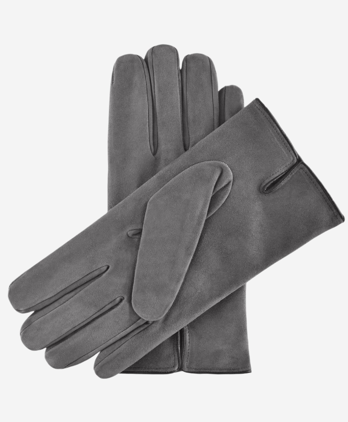 CA3951 (grey) – Men’s Italian suede dress gloves with cashmere lining