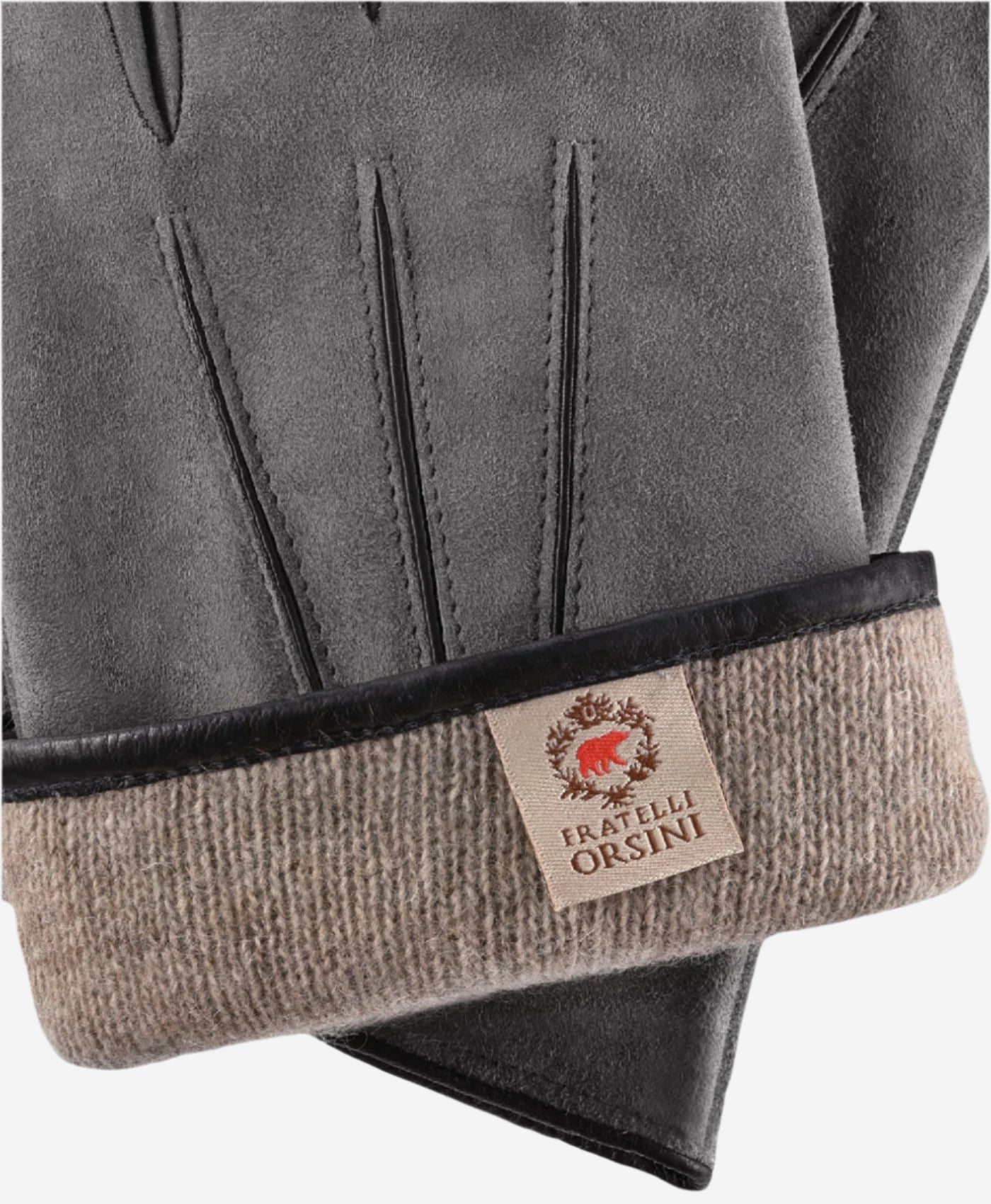 CA3951 (grey) – Men’s Italian suede dress gloves with cashmere lining