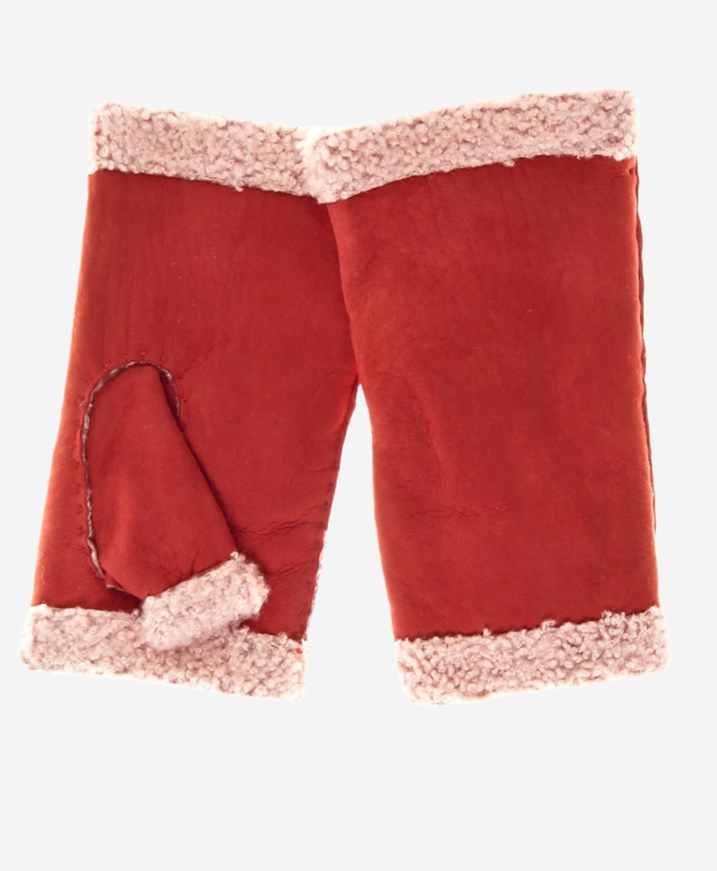 CA4163 (cranberry) – Women’s Italian lamb shearling fingerless gloves