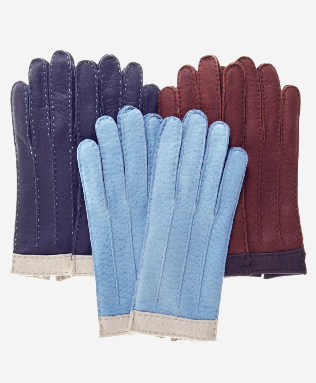 CA4384 (navy) - Women’s Italian peccary gloves with cashmere lining