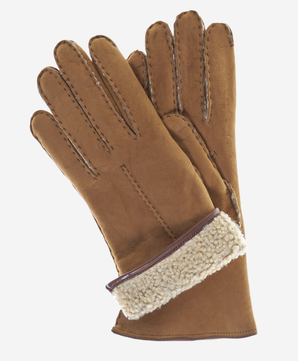 CA4465 (hazel) - Women’s handsewn Italian sueded lamb shearling gloves