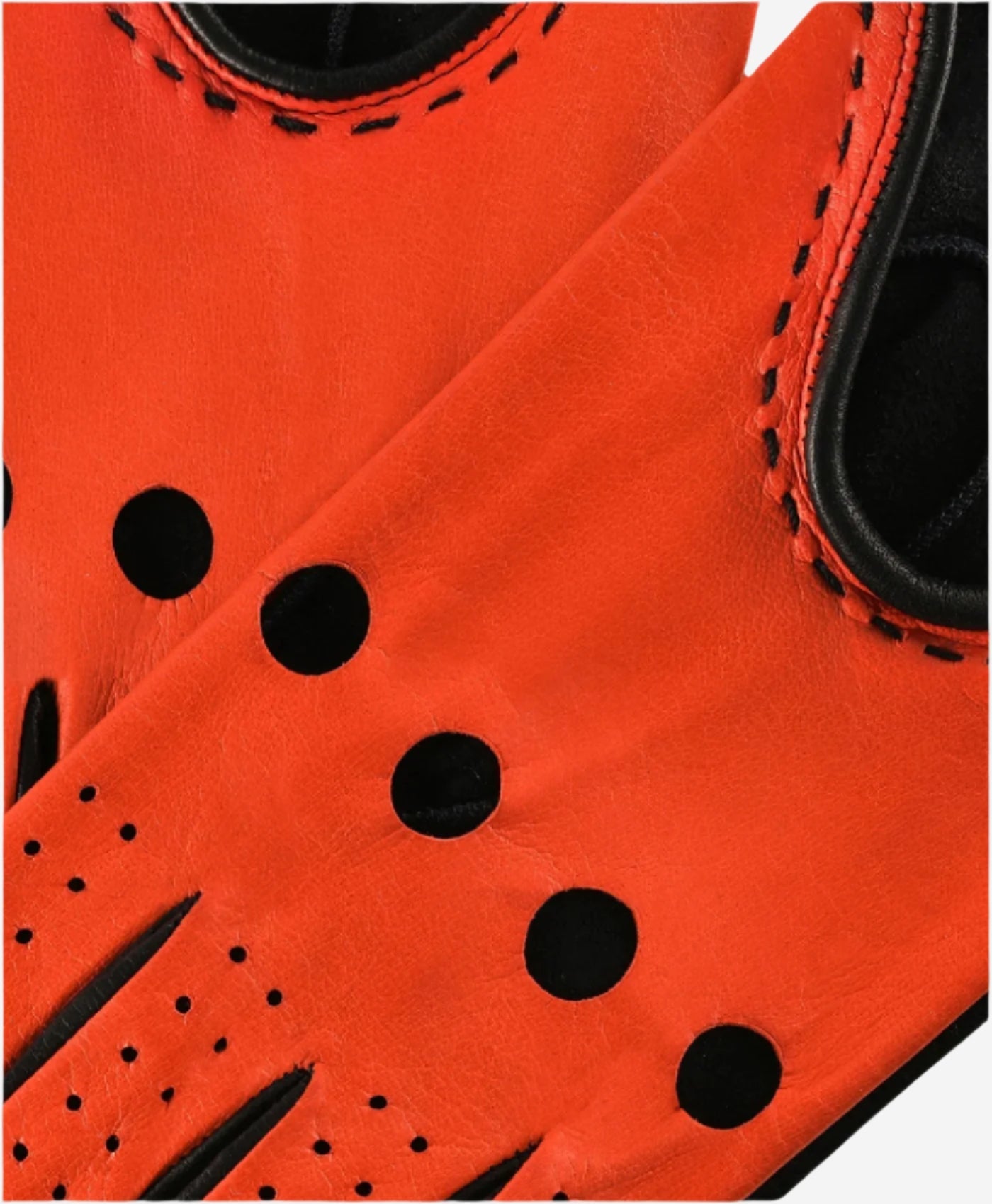 CA4918 (black/red) - Women’s unlined Italian lambskin driving gloves with ventilation holes