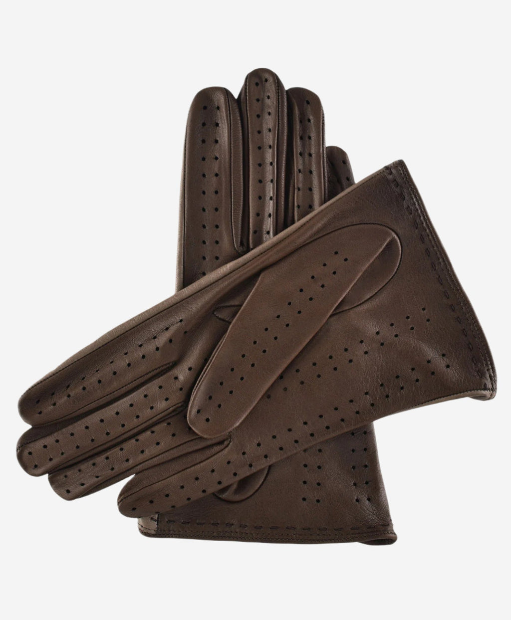 CA4918 (taupe) - Women’s unlined Italian lambskin driving gloves with ventilation holes