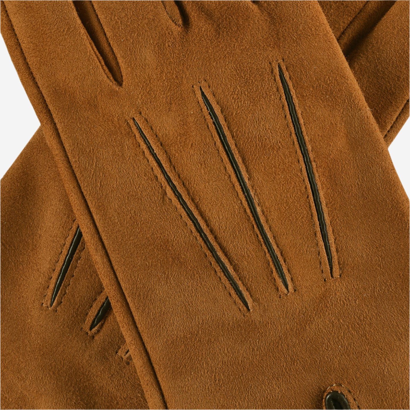 CA4941 (brown) - Women’s Italian handsewn suede gloves with cashmere lining and distinctive details