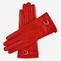 CA4987 (red) - Women's Italian leather lambskin gloves with strap