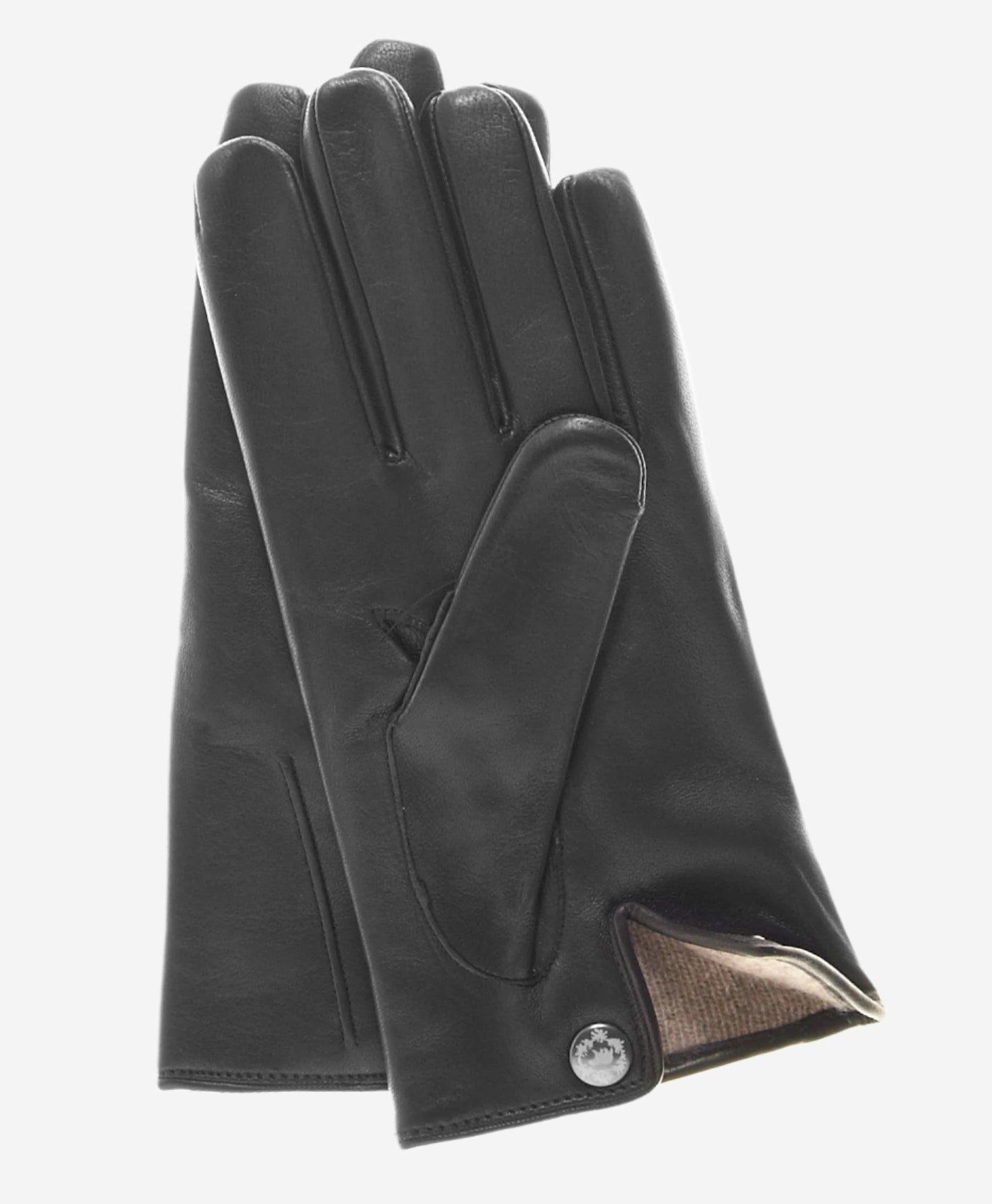 CC3341 (black) - Men's Italian cashmere lined leather gloves