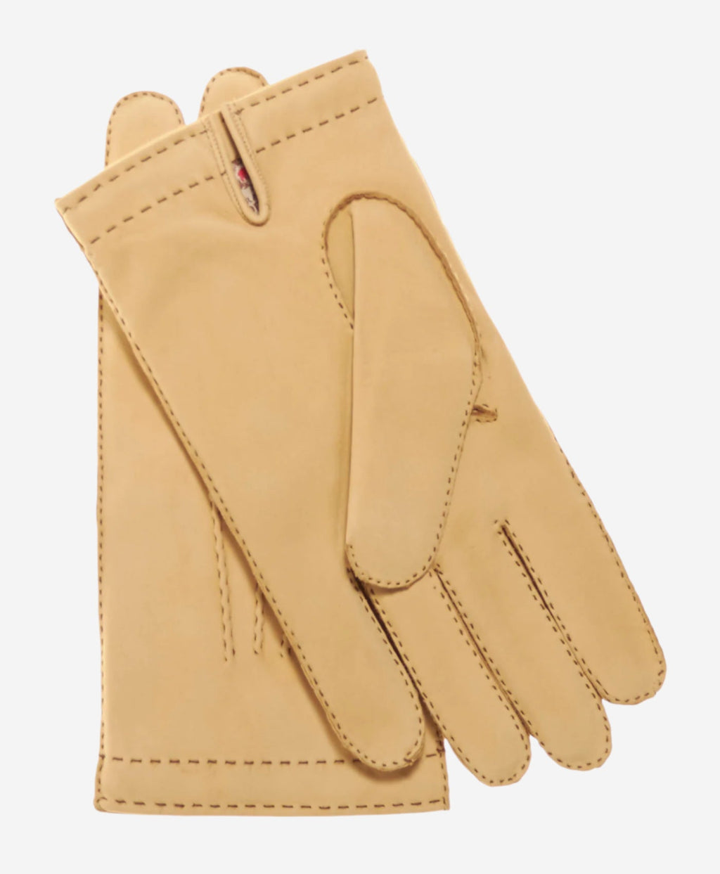 CC3630 (natural) - Men’s handsewn Italian cashmere lined nubuck gloves