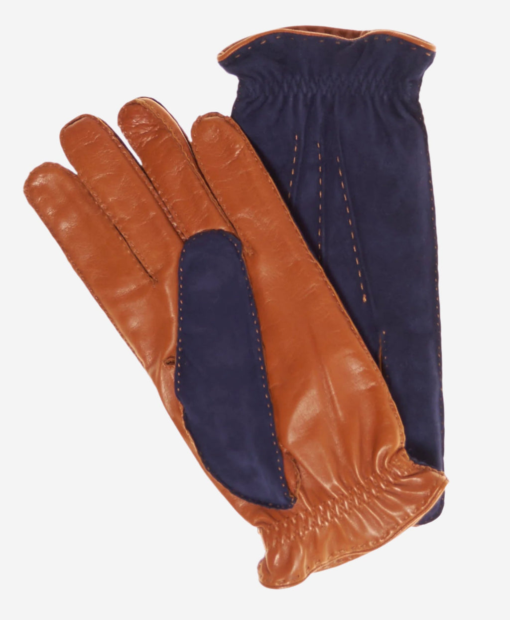 CC3640 (blue) - Men’s Italian handsewn suede and lambskin gloves with cashmere lining