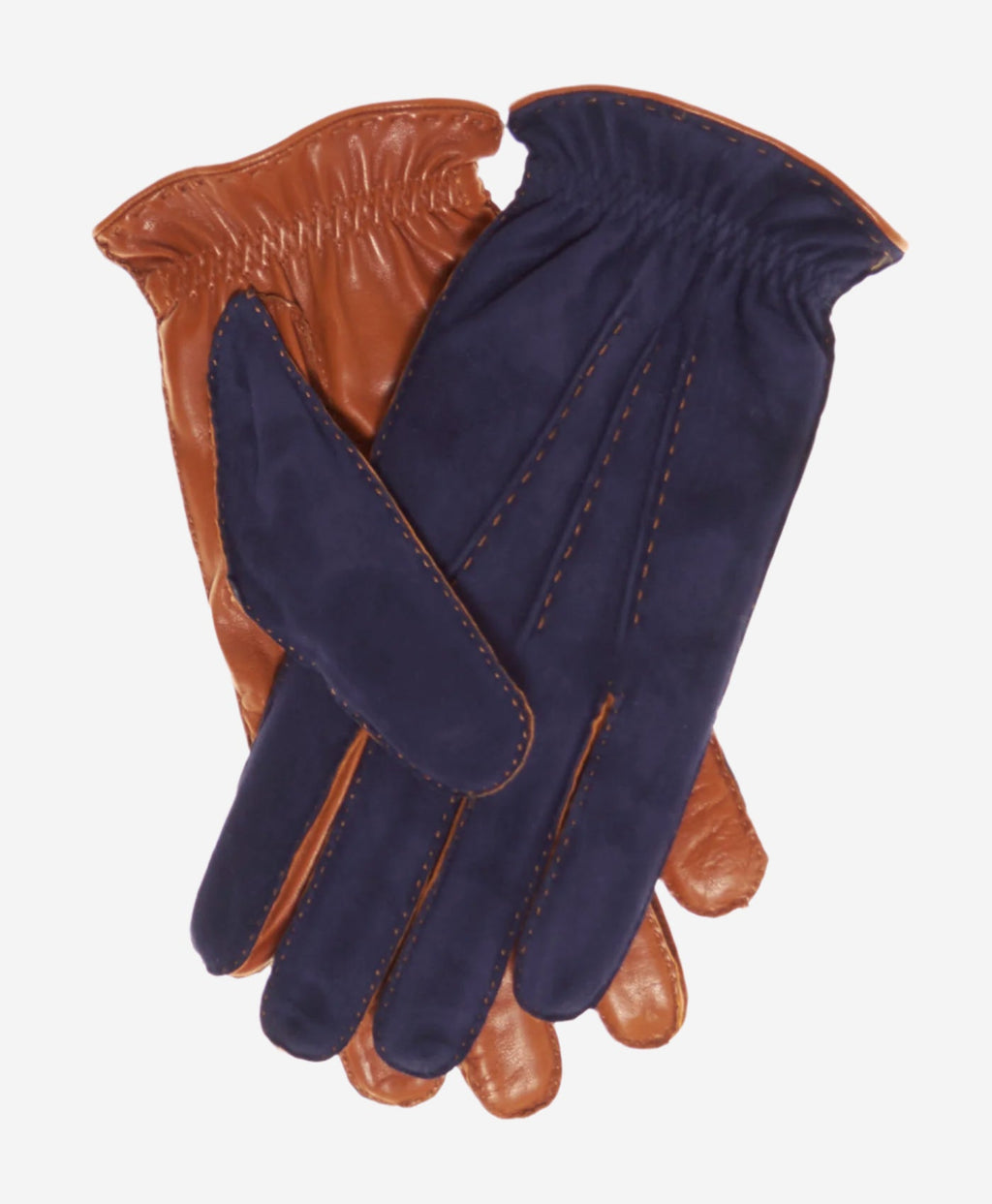 CC3640 (blue) - Men’s Italian handsewn suede and lambskin gloves with cashmere lining