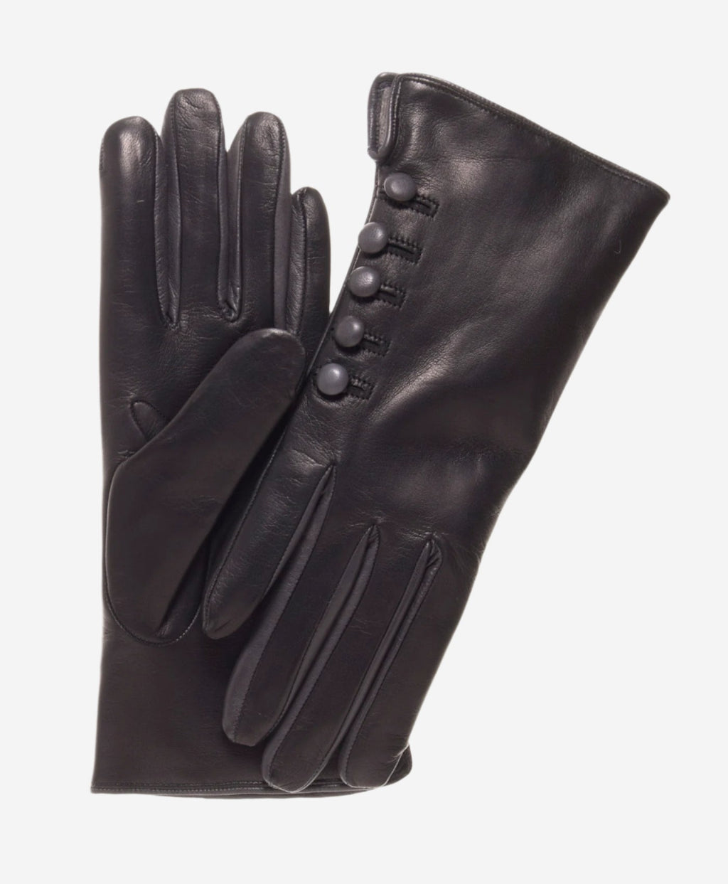 CC4213 (black/grey) - Women’s Italian cashmere lined gloves with buttons