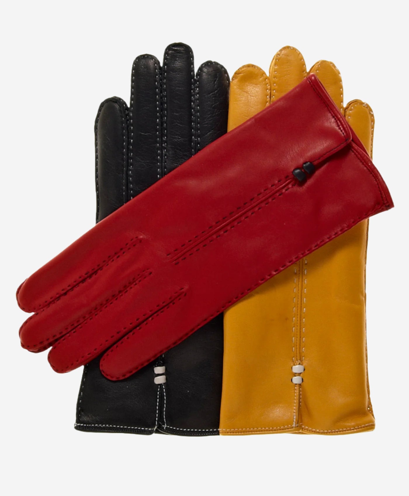 CC4301 (red) - Women’s handsewn Italian cashmere lined leather gloves