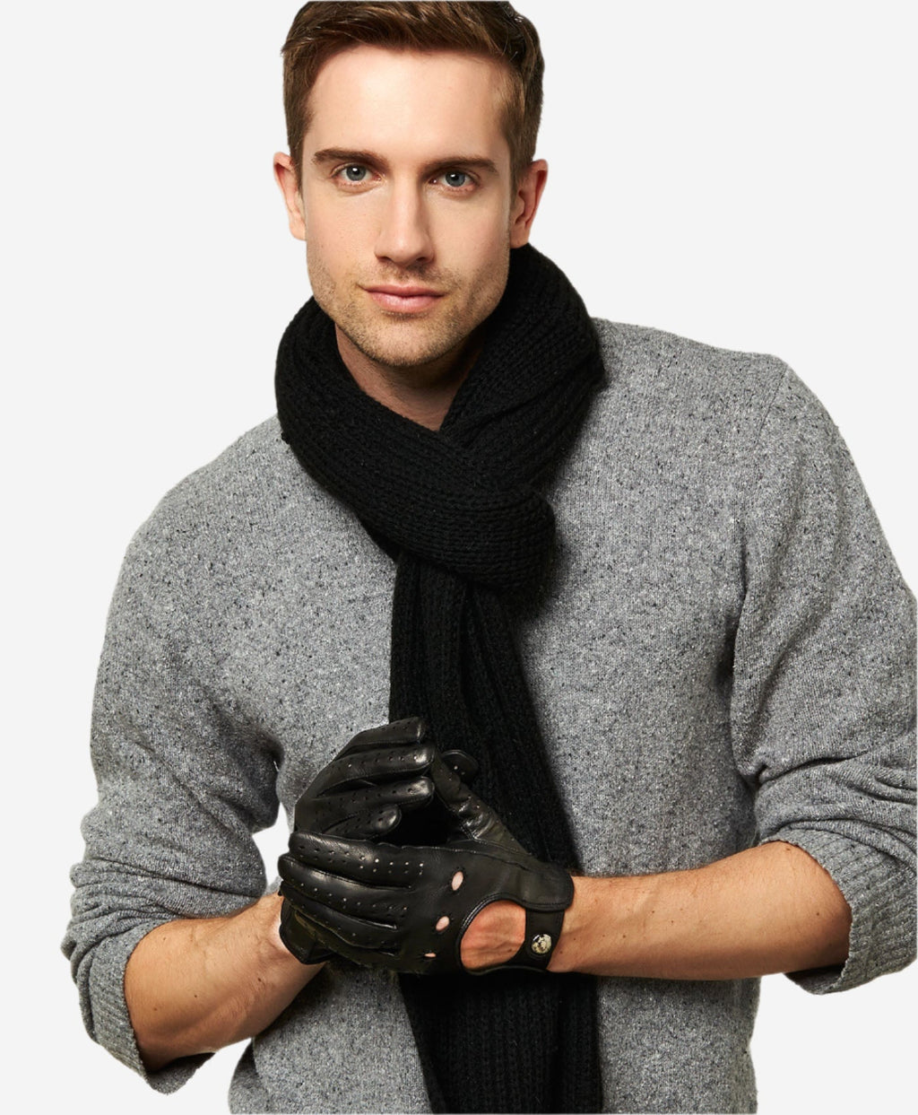 CD3020 (black) - Men’s Italian lambskin leather driving gloves