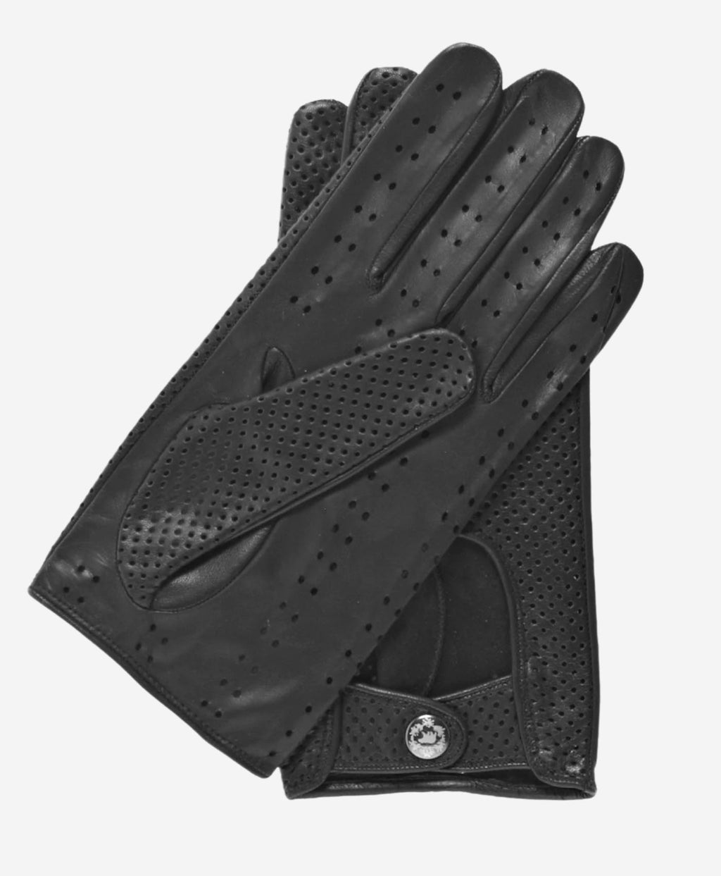CD3466 (black) - Men’s Italian ventilated leather driving gloves