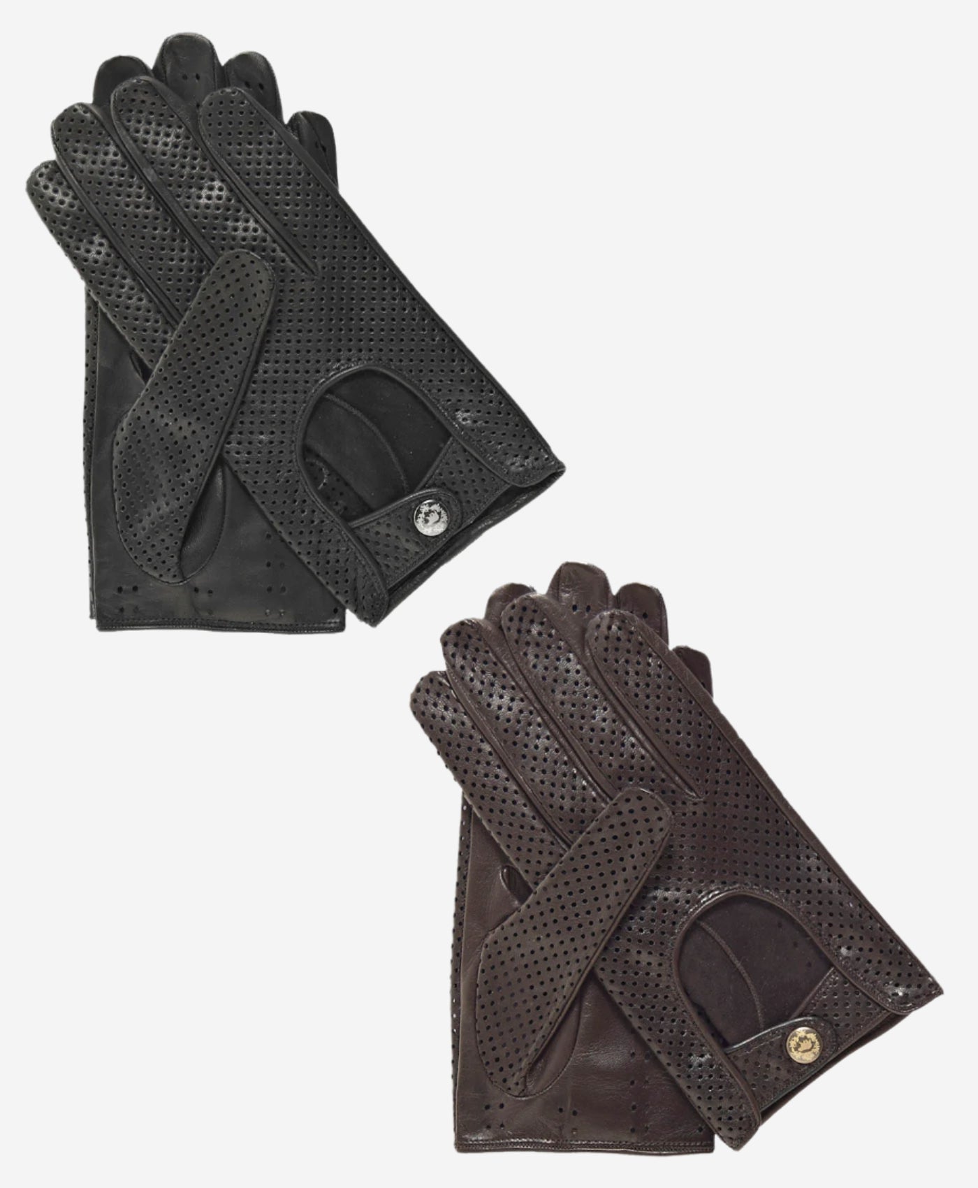 CD3466 (black) - Men’s Italian ventilated leather driving gloves