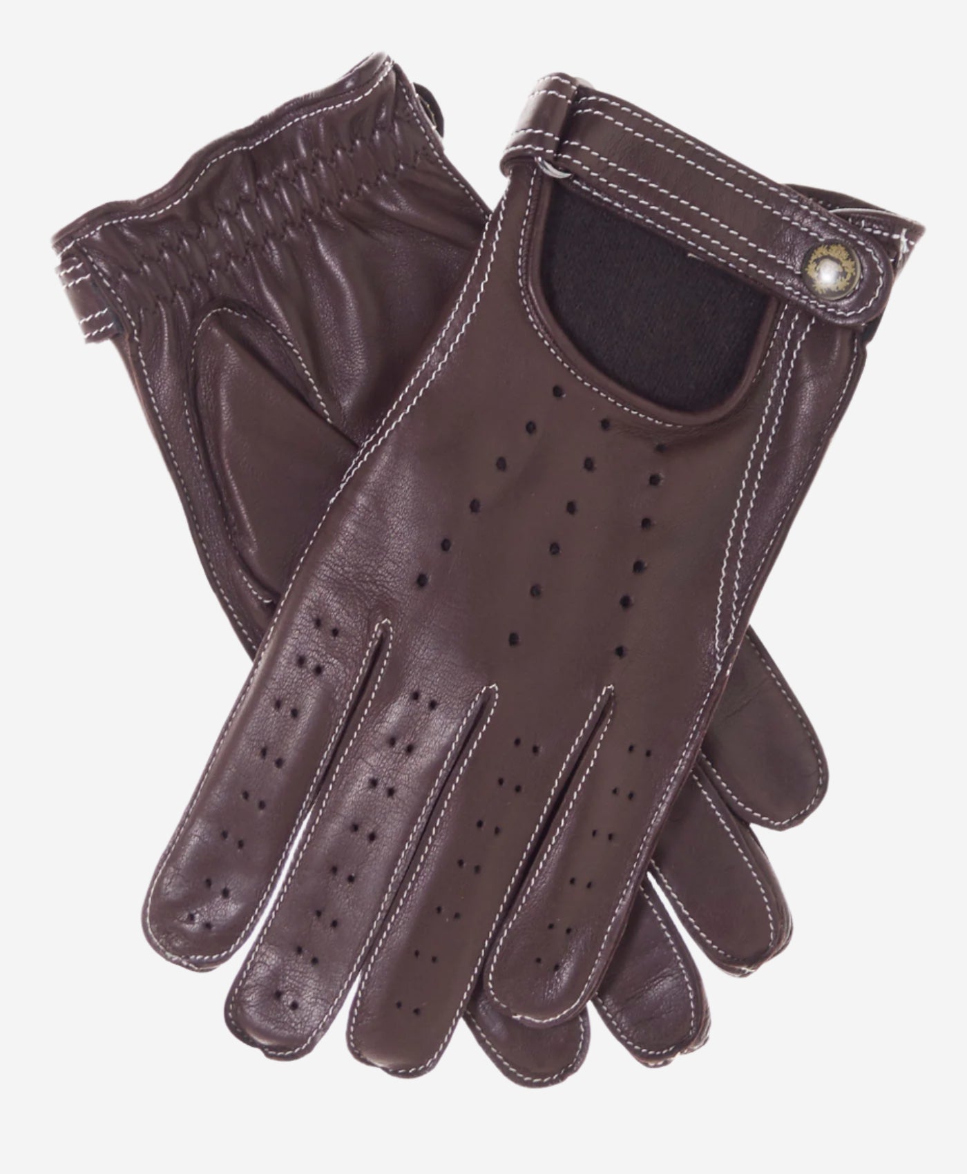 CD3528 (brown) -Men’s Italian leather driving gloves with cashmere lining