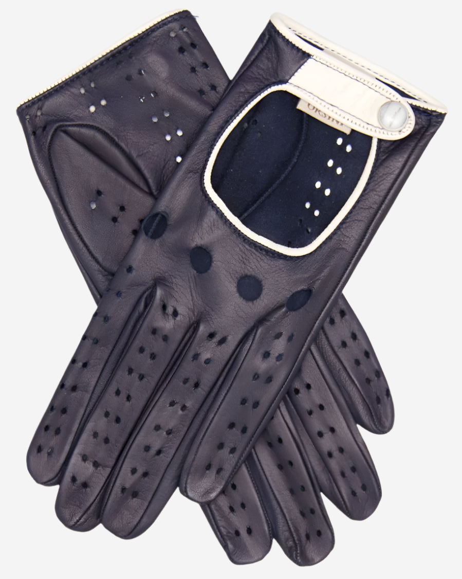 CD4134 (navy) - Women's Italian lambskin driving gloves