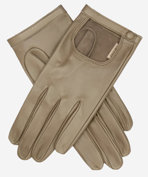 CD4244 (taupe) - Women’s classico Italian lambskin driving gloves