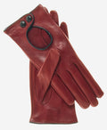 CD4255 (xb) - Women’s Italian leather driving gloves with contrast welting