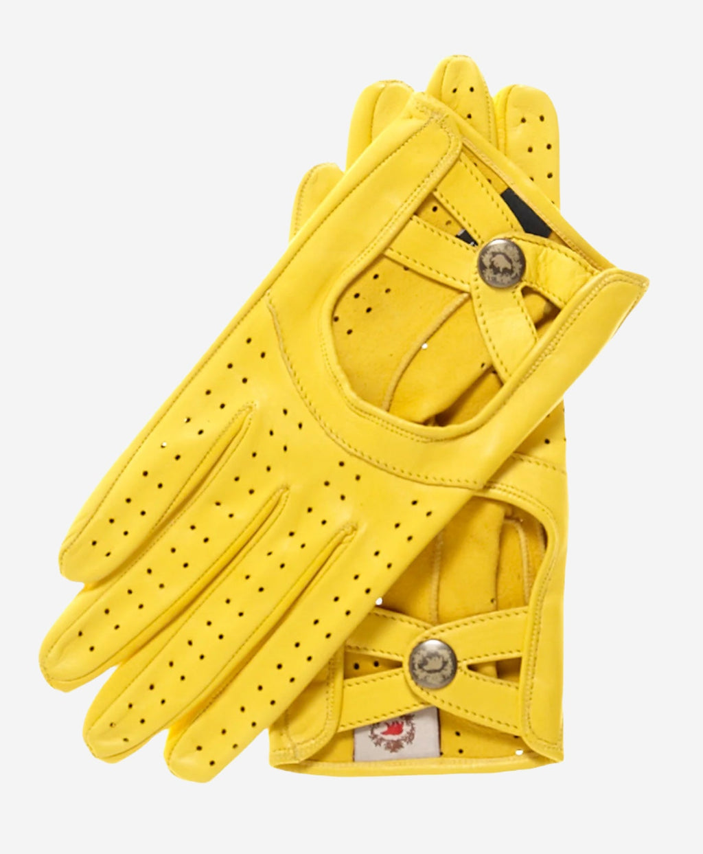 CD4378 (yellow) - Women's sporty Italian leather driving gloves
