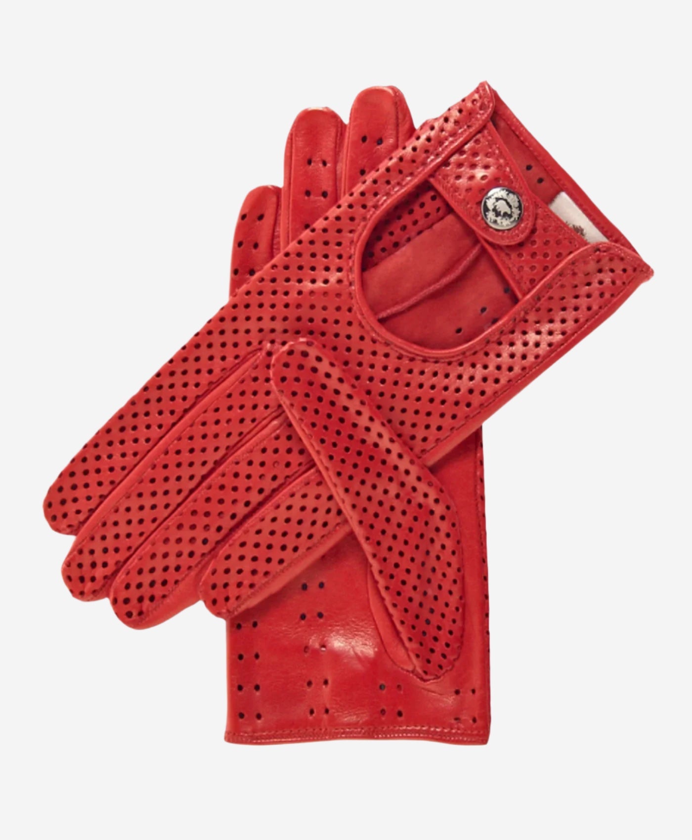 CD4466 (red) - Women’s Italian ventilated leather driving gloves