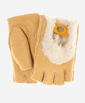 CL4522 (golden) - Women’s Italian shearling fingerless gloves