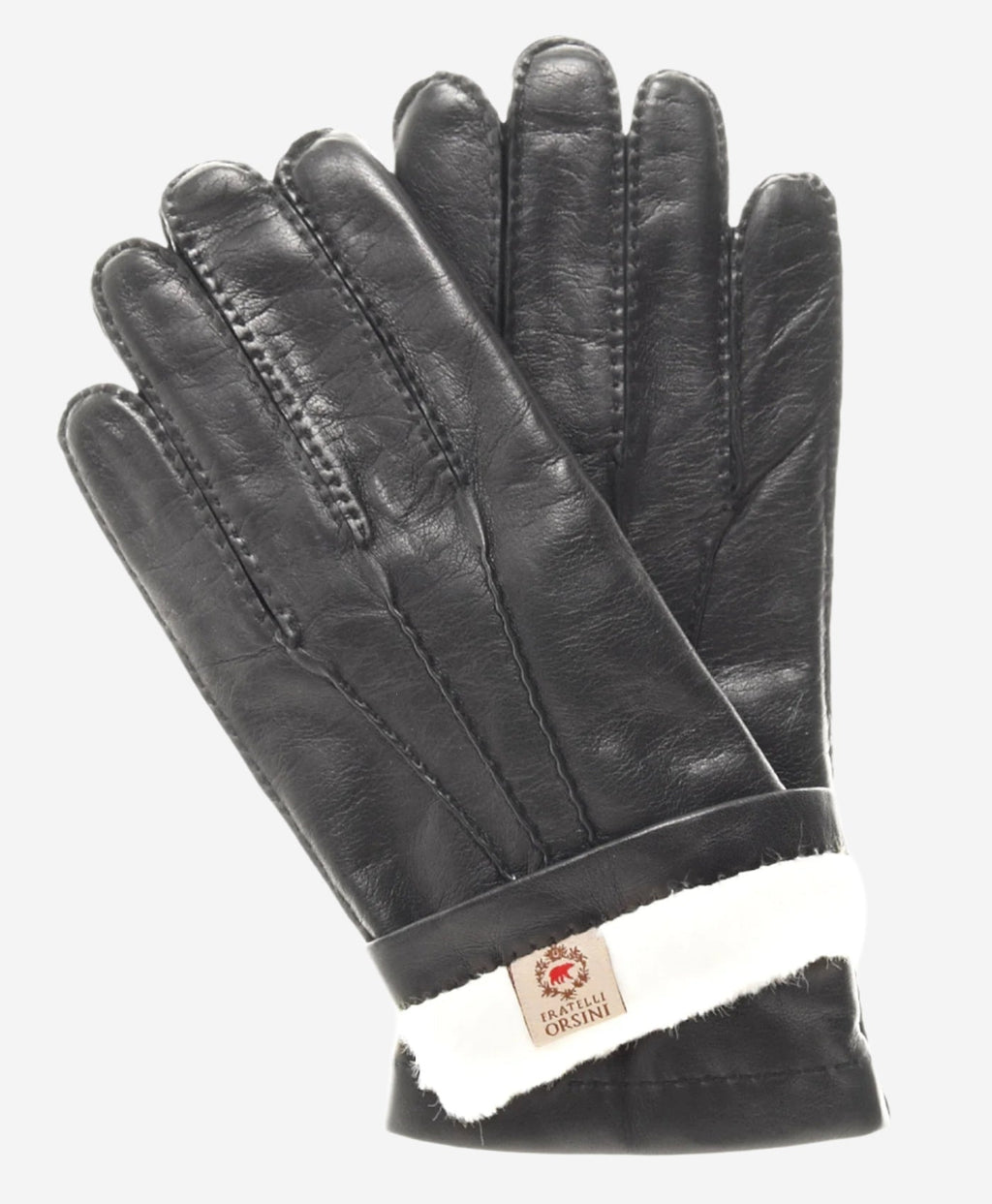 CR3103 (black) - Men’s handsewn Italian rabbit fur gloves