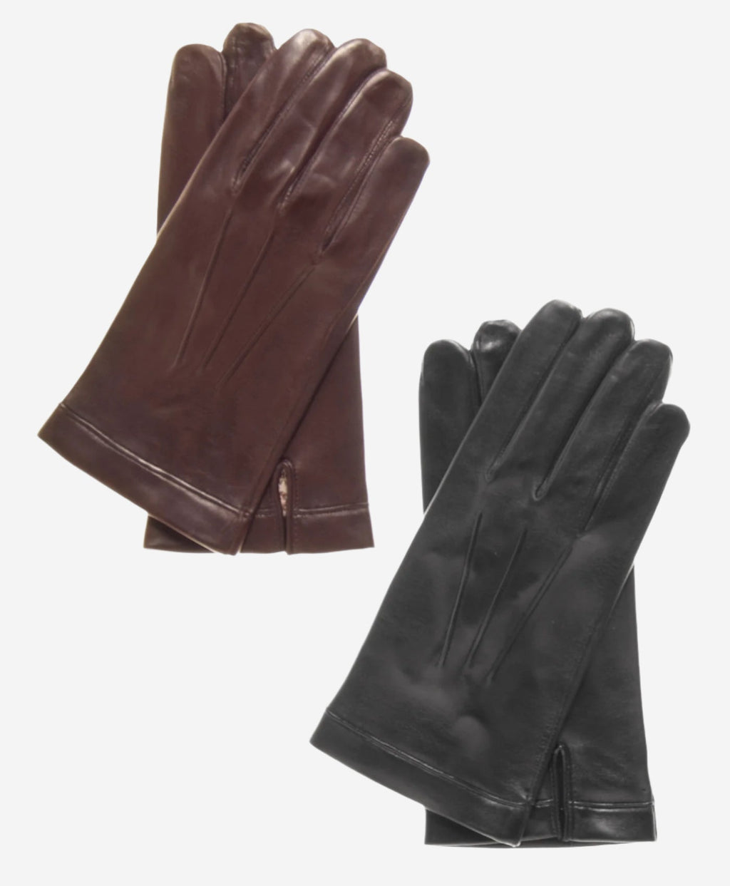 CS3550 (black) - Men's Italian Silk Lined Lambskin Leather Gloves