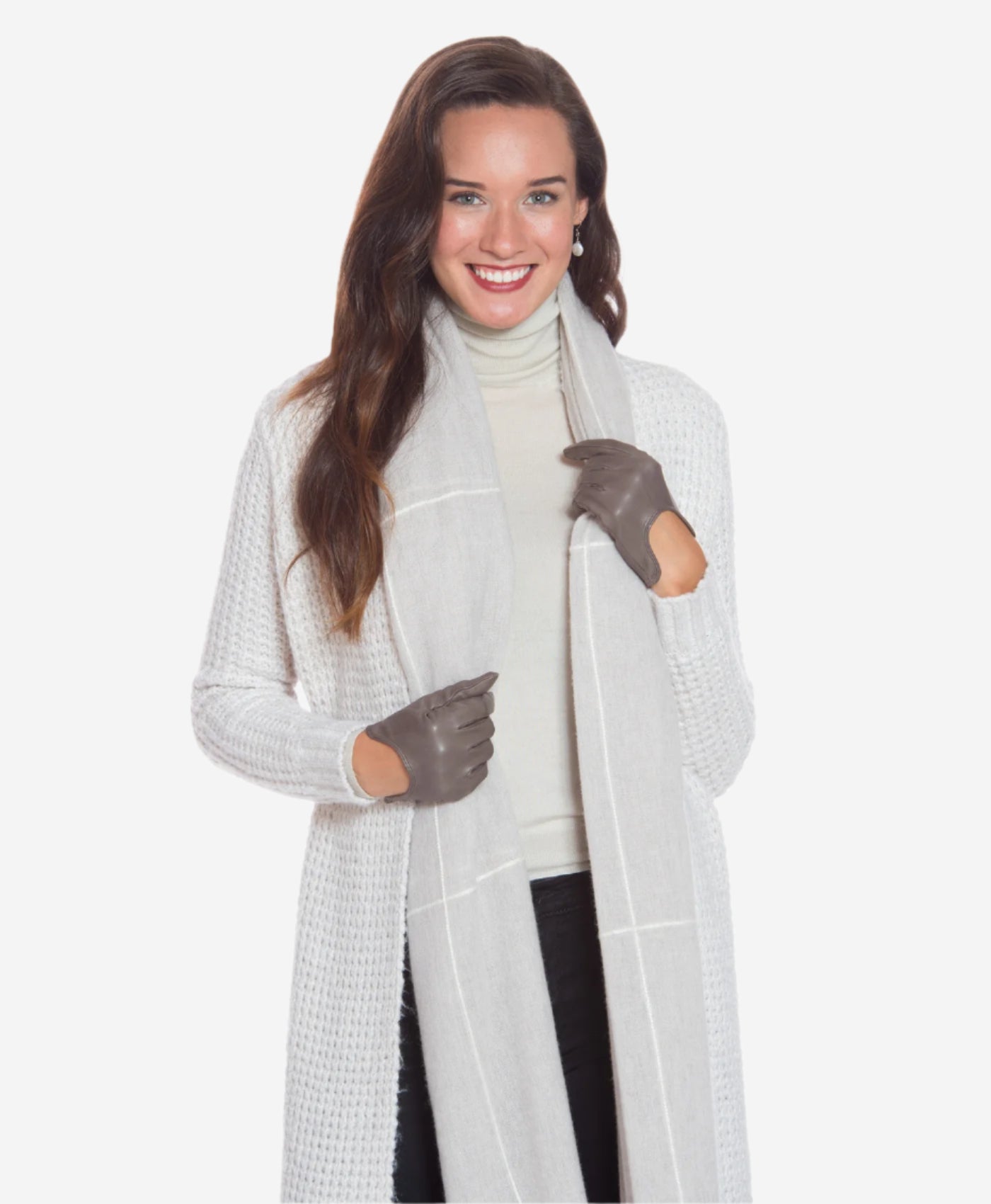 CU4629 (taupe) - Women's Unlined Italian Fashion Leather Gloves With Short Wrist