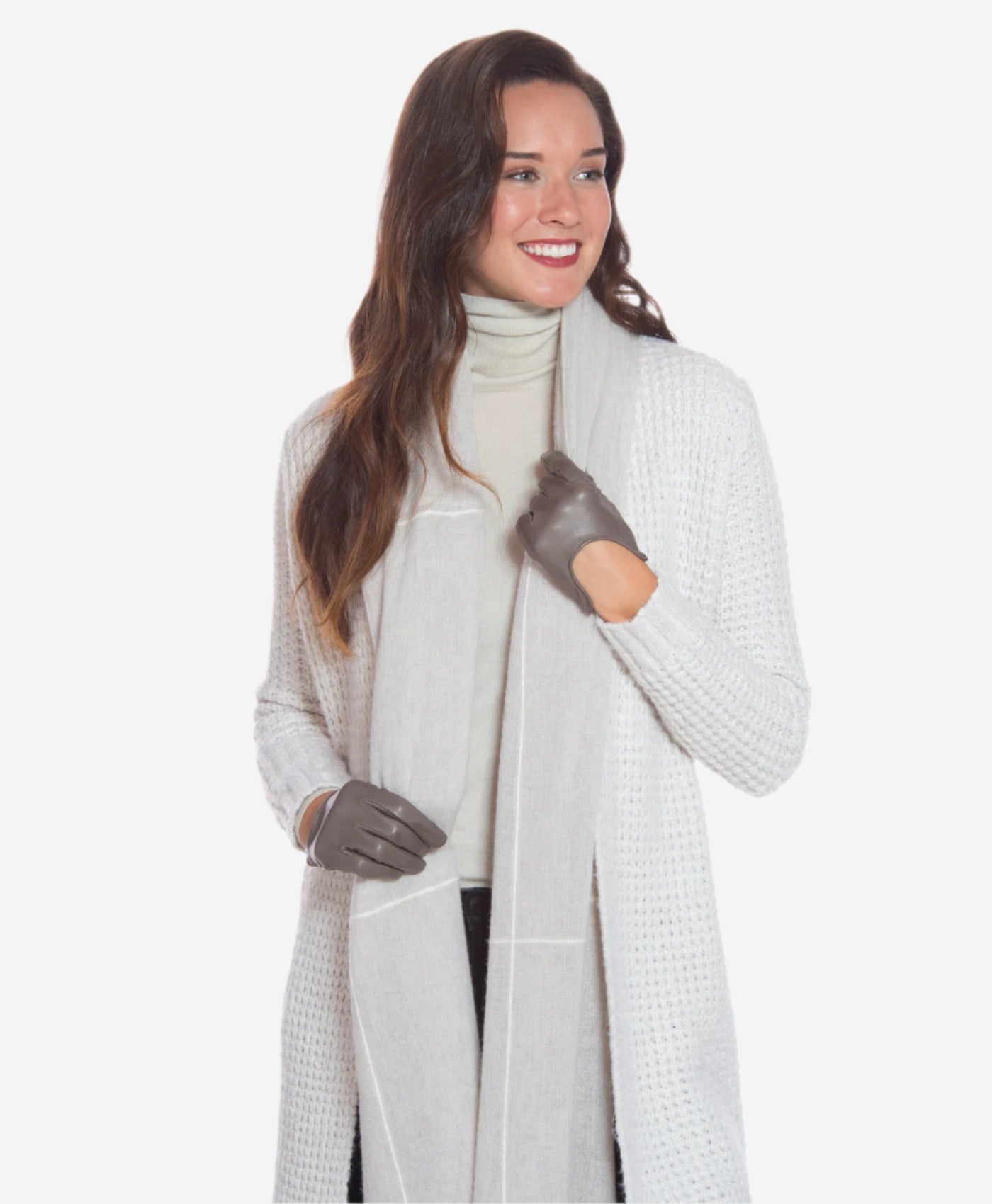 CU4629 (taupe) - Women's Unlined Italian Fashion Leather Gloves With Short Wrist