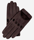 Alessa (darkbrown) - Classic Italian lambskin leather driving gloves