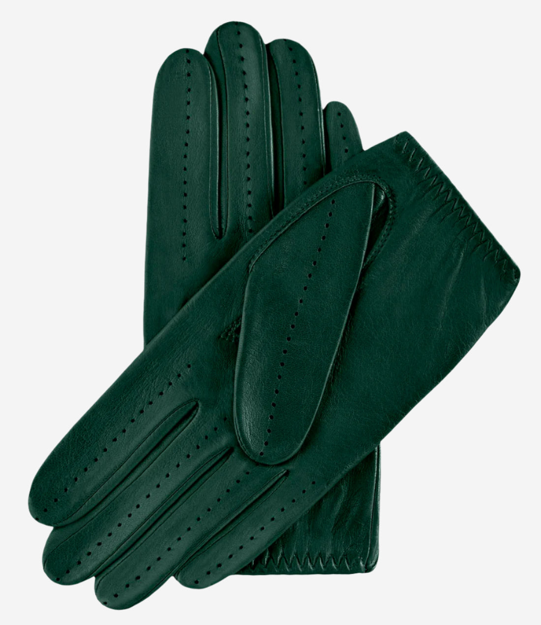 Alessa (hunter) - Classic Italian lambskin leather driving gloves