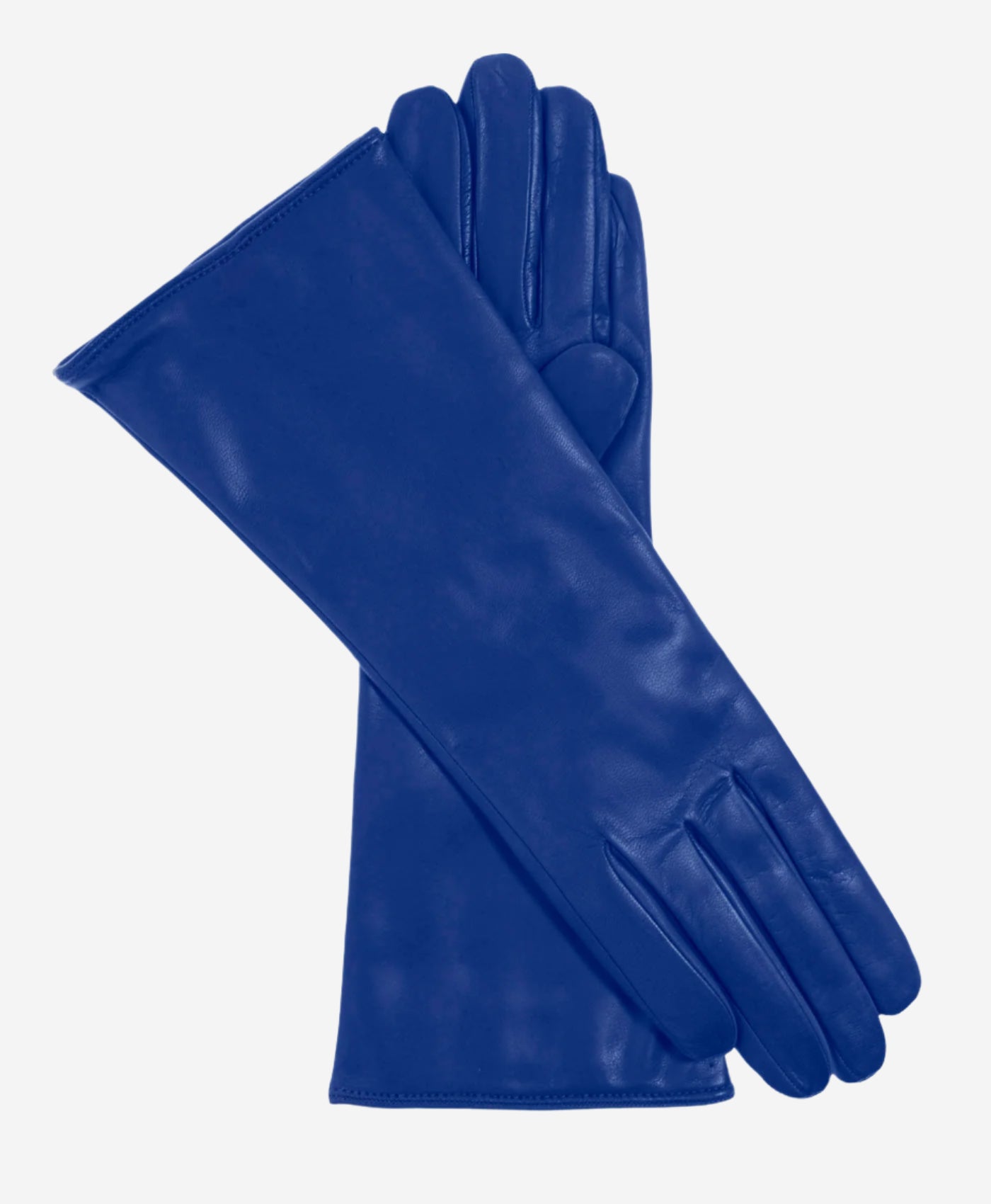 Camilla (blue) - Italian "4 button length" cashmere lined leather gloves