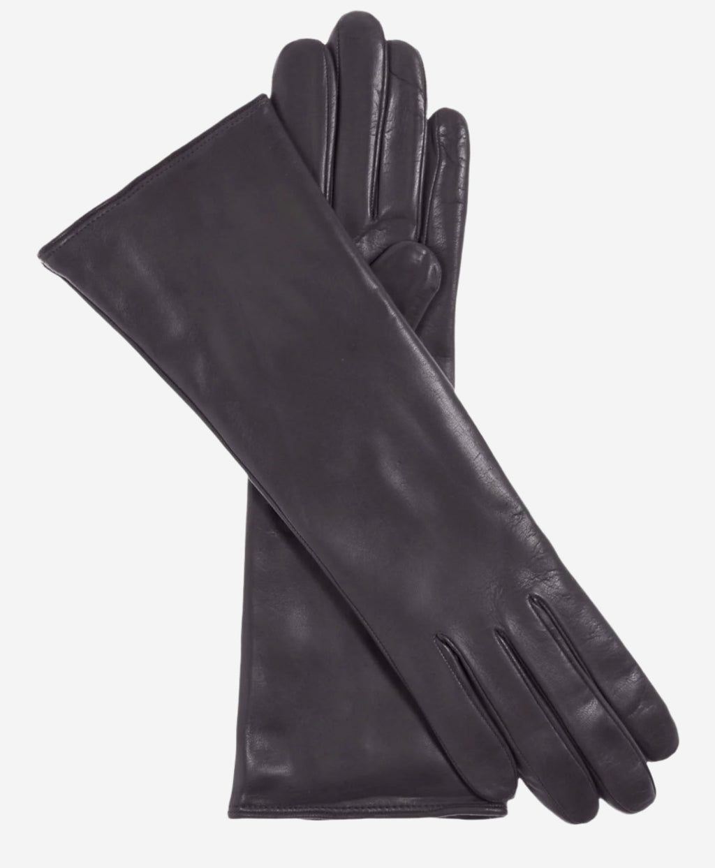 Camilla (charcoal) - Italian "4 button length" cashmere lined leather gloves
