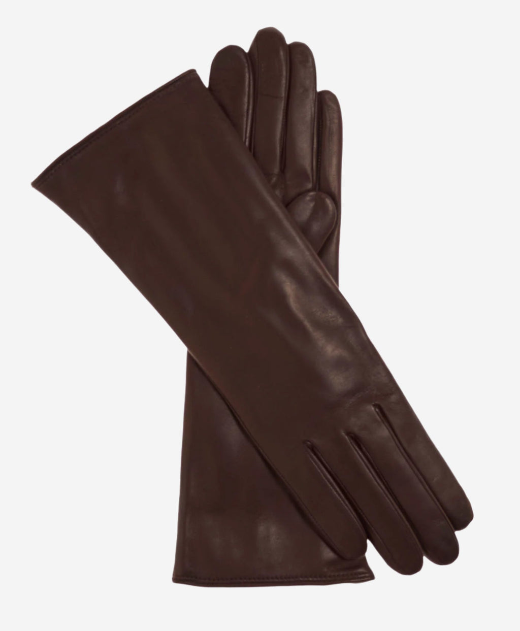 Camilla (dark brown) - Italian "4 button length" cashmere lined leather gloves