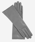 Camilla (grey) - Italian "4 button length" cashmere lined leather gloves