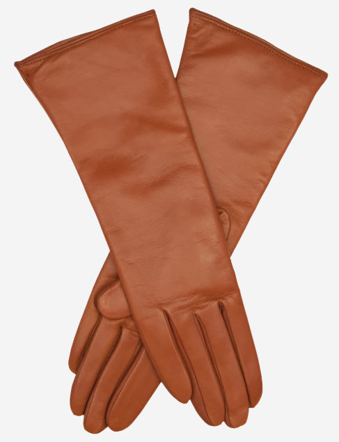 Camilla (medium brown) - Italian "4 button length" cashmere lined leather gloves