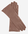 Camilla (mocha) - Italian "4 button length" cashmere lined leather gloves