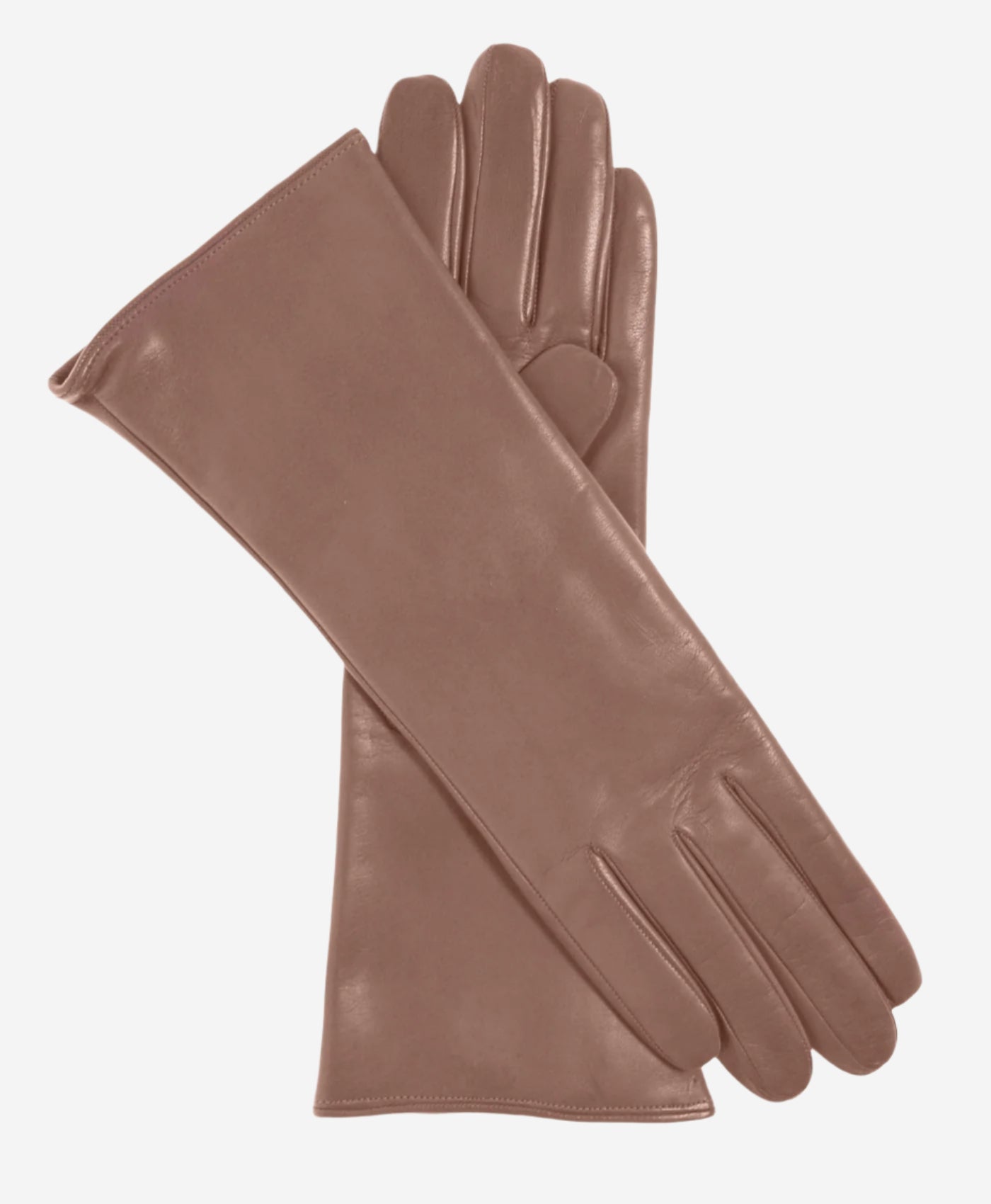 Camilla (mocha) - Italian "4 button length" cashmere lined leather gloves