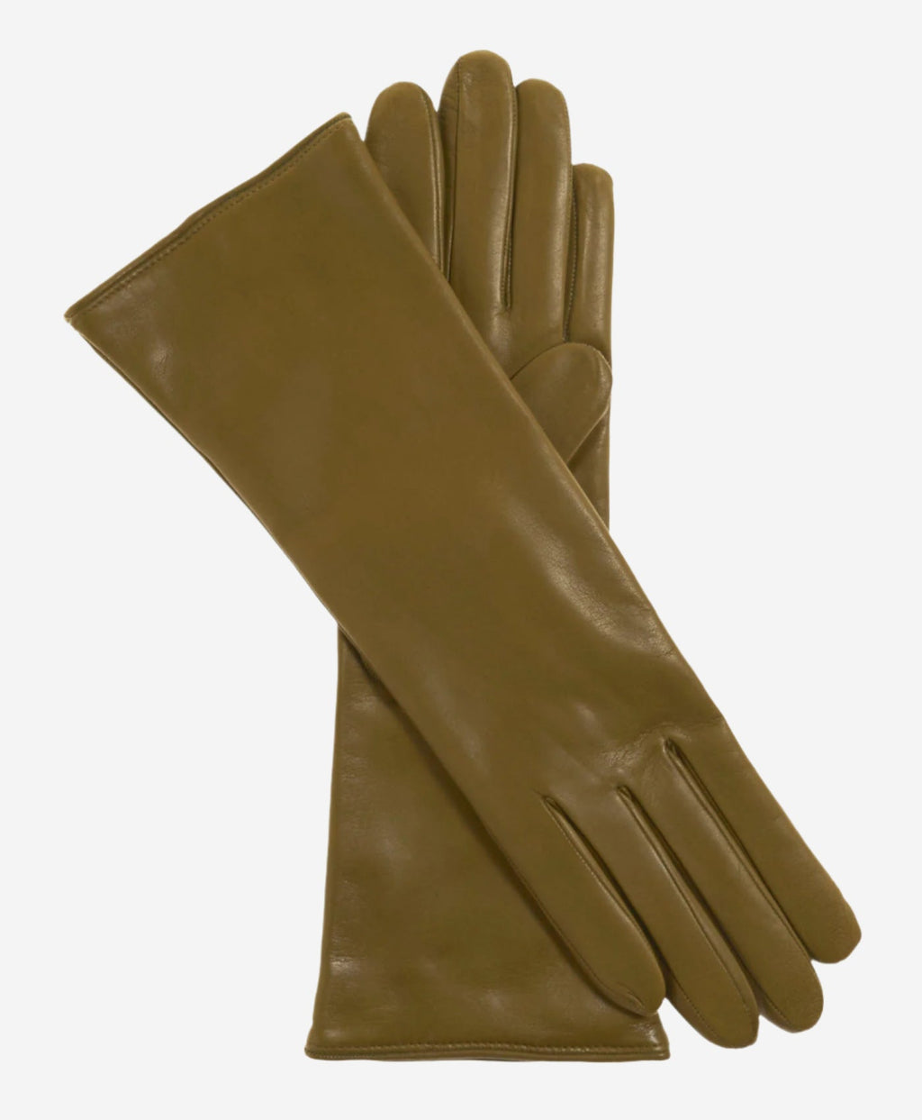 Camilla (moss) - Italian "4 button length" cashmere lined leather gloves