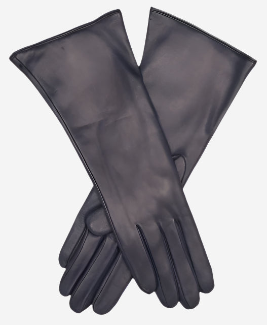 Camilla (navy) - Italian "4 button length" cashmere lined leather gloves
