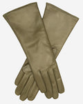 Camilla (olive) - Italian "4 button length" cashmere lined leather gloves
