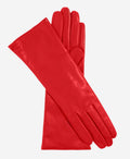 Camilla (red) - Italian "4 button length" cashmere lined leather gloves